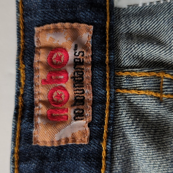 Nobo Distressed Studded Heart Capri Jeans Y2K Junior 13 Blue - Picture 3 of 16